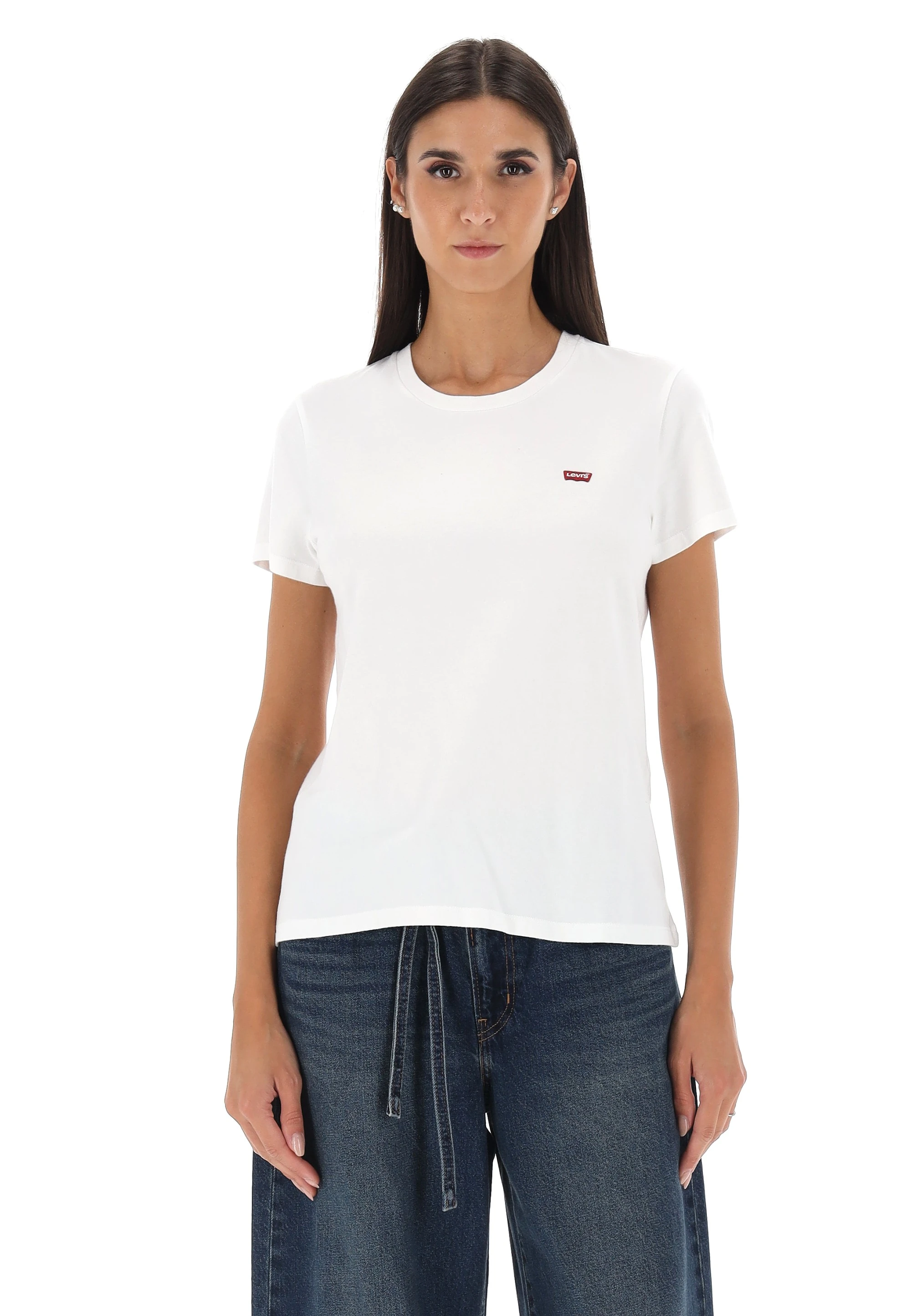 T-shirt Levi's® donna in cotone a righe con logo piccolo art.39185